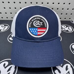 Colt Firearms Brand Officially Licensed "USA Flag" Navy Snapback Cap Hat NEW